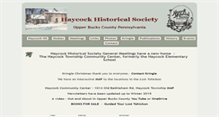 Desktop Screenshot of haycockhistoricalsociety.org