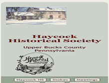 Tablet Screenshot of haycockhistoricalsociety.org